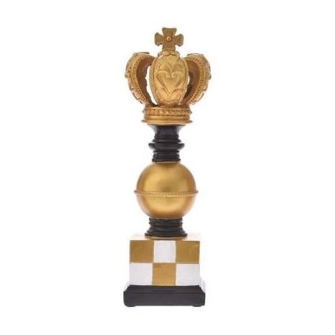 Златна шахматна фигура - Цар - полирезин