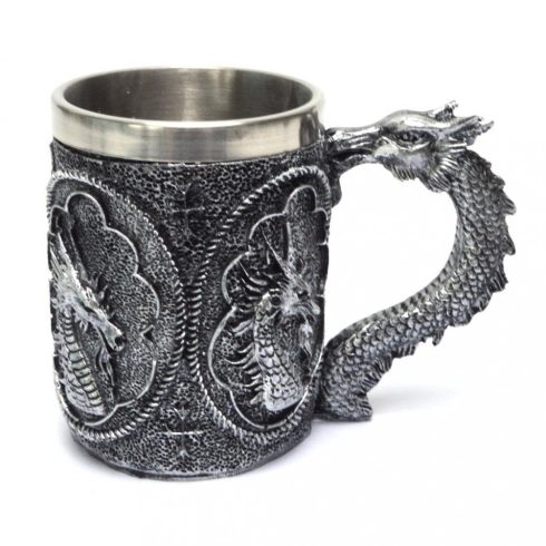 Чаша от полирезин и метал - дракон