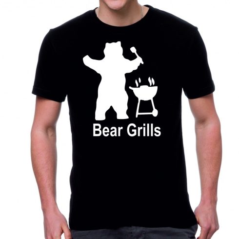 Черна мъжка тениска- Bear Grills