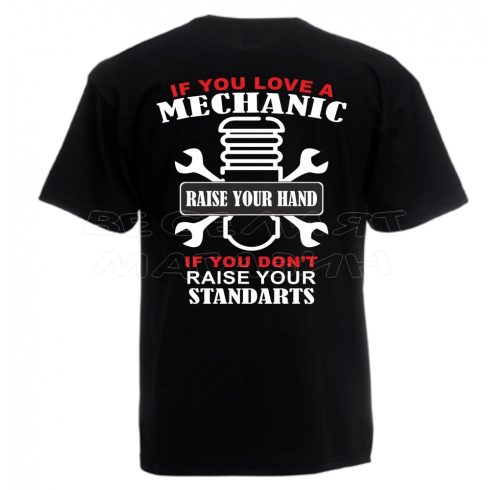 Черна мъжка тениска - Механик