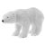 Плюшена бяла полярна мечка - 143х47х80см.