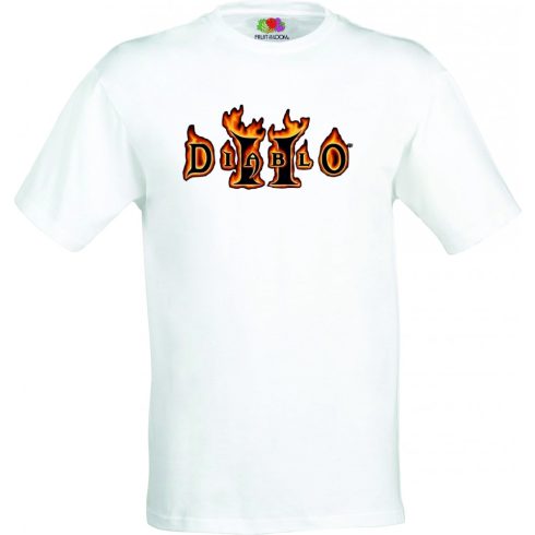 Бяла мъжка тениска - Геймърска Diablo 2