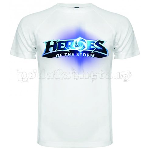 Бяла мъжка тениска - Геймърска Heroes Of The Storm