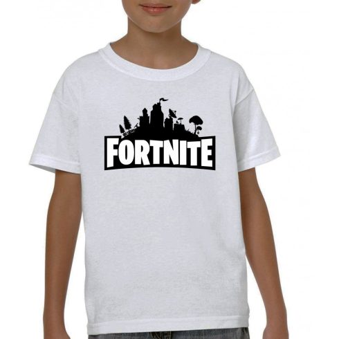 Бяла детска тениска - Fortnite 3
