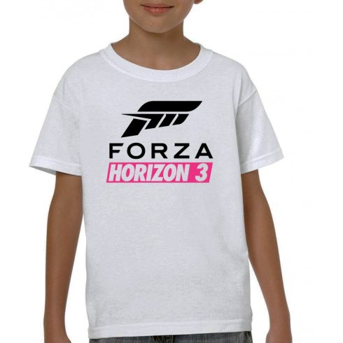 Бяла детска тениска - Forza Horizon 3