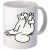 Бяла керамична фото чаша - Стикер котка 1
