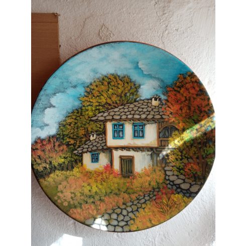 Ръчно рисувана керамична чиния 2 - 30см.