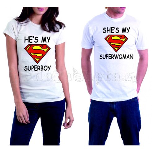 Бели тениски за двама - Supermen & Superwoman