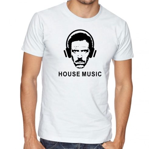 бяла мъжка тениска house