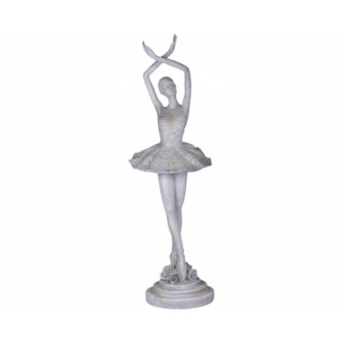 Фигура Балерина в антично сиво - 25х26х82