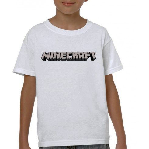 Бяла детска тениска - Minecraft