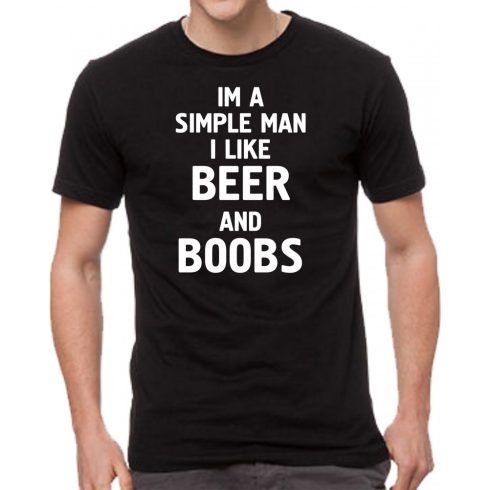 Черна мъжка тениска - Im a simple man