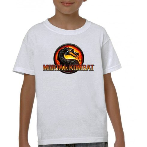 Бяла детска тениска - Mortal Kombat