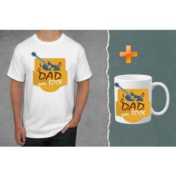 Комплект тениска + чаша - Dad you rock