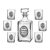 Луксозен сет чаши и бутилка с гравиран надпис - ЧРД
