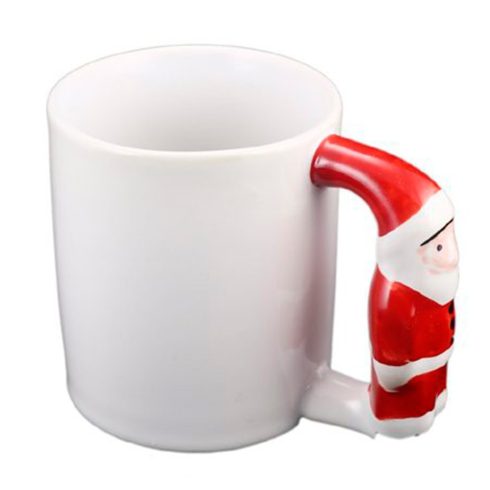 Керамична бяла чаша с дръжка - Дядо Коледа