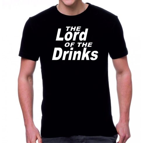 Черна мъжка тениска - Lord of the drinks