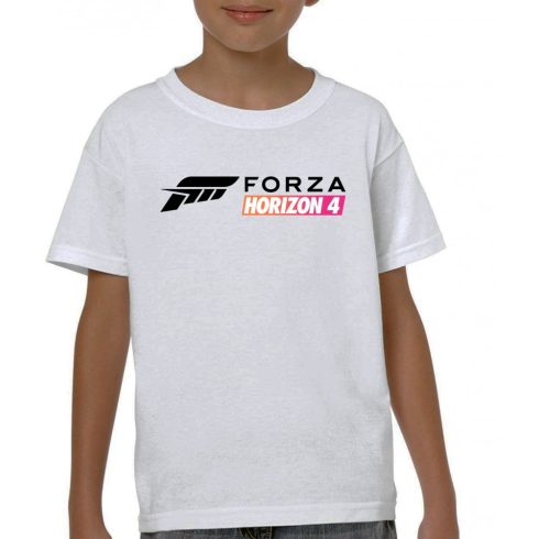 Бяла детска тениска - Forza Horizon 4