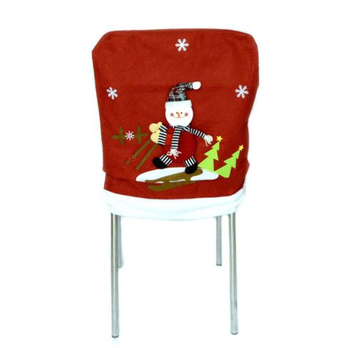 Коледен калъф за стол - червен
