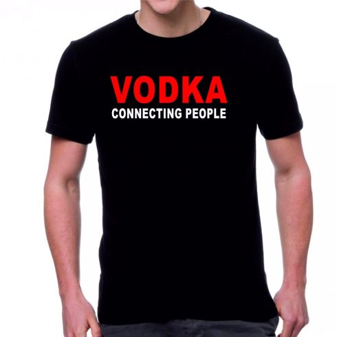 Черна мъжка тениска - Vodka...