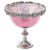 Стъклена купа с кристали - розово стъкло