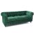 Триместен диван от кадифе - зелен