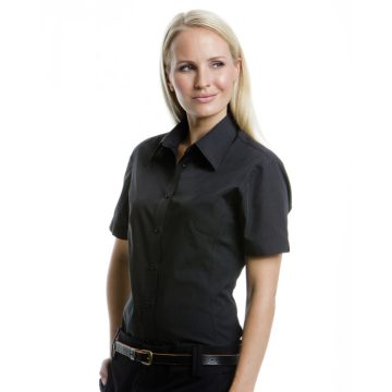   Дамска официална риза с къс ръкав - Poplin